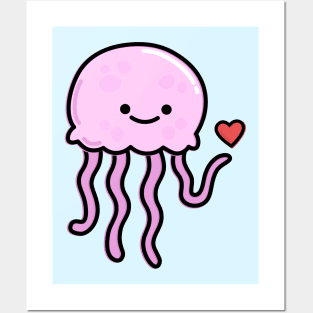 Cute Jellyfish Posters and Art
